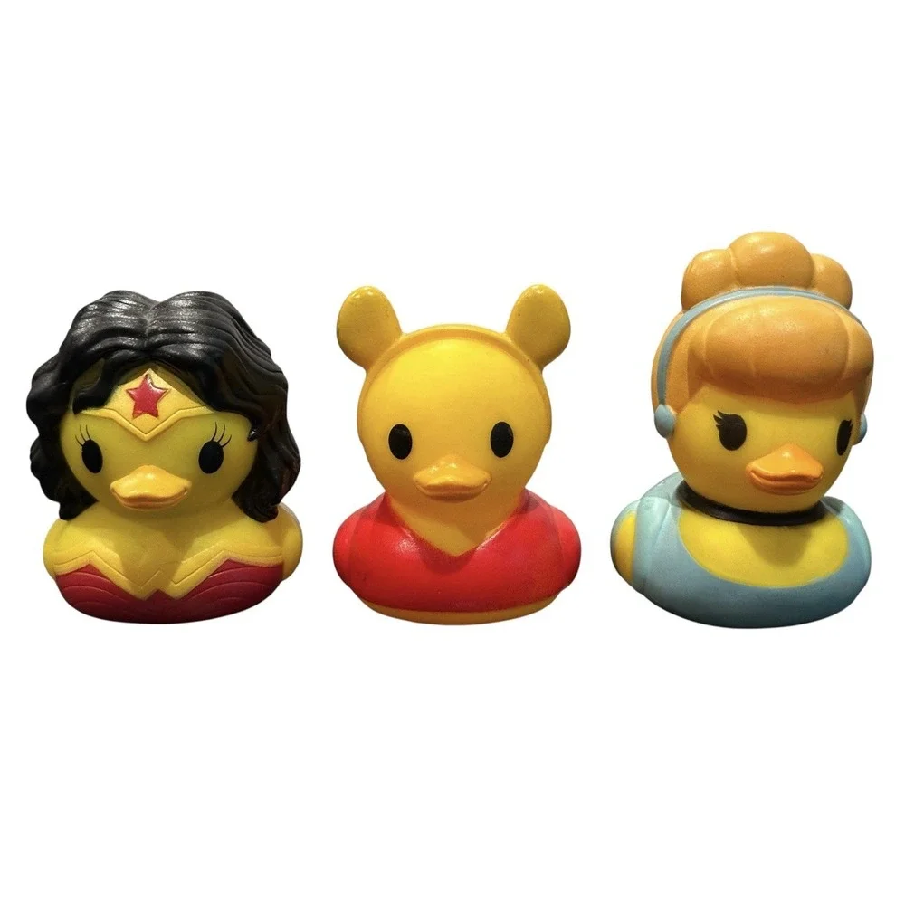 Lot‎ Of 5 Disney Duckz Jazwares Princess Cinderella Mermaid Wonder Woman Jasmine